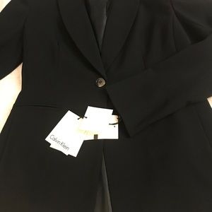 Black one button blazer